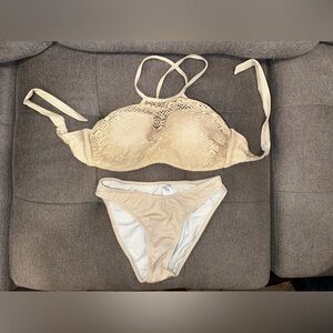 Cream Colored Bikini Set